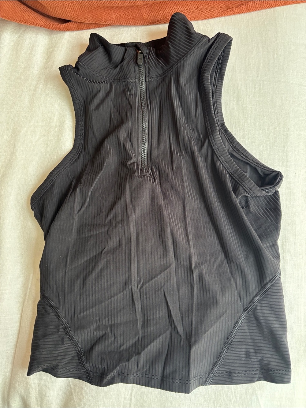 Lululemon zip front high neck tank